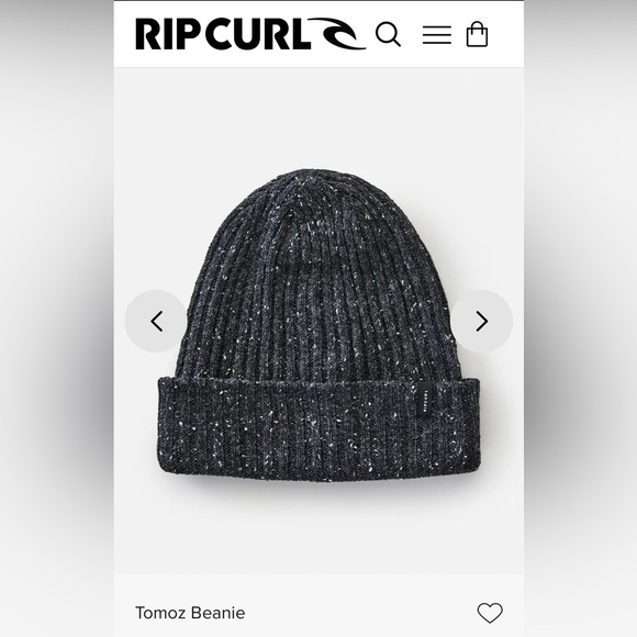 NWT Rip Curl Tomoz Beanie Color Black/Grey speckled one size fits most - Picture 8 of 9